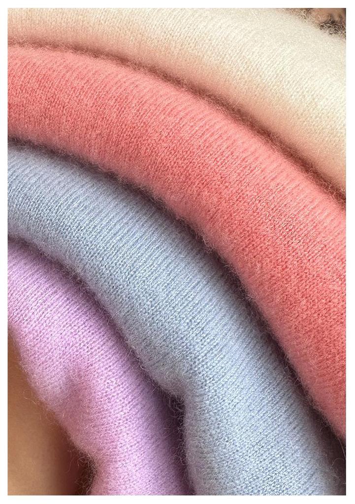 Women's Pure Cashmere Half-High Neck Pullover Sweater - Autumn/Winter Slim-Fit Knitwear