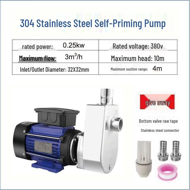 

Yundu 250W 380V 304 Stainless Steel Self-Priming Pump