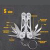 NEW Compact Stainless Steel Folding Multitool Pliers with Keychain Outdoor Camping Survival Tool for Hunting/Repair/Wire Cutting