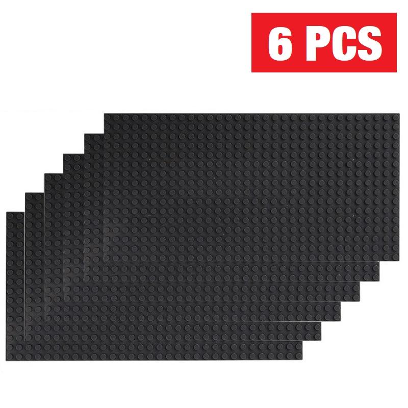6PCS Classic Base Plate 32x32 16x32 Dots Baseplate Bricks DIY Assembly ABS Plastic Building Blocks Compatible Brand Figures City