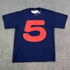 T-shirt Unisex con Stampa di Lettere in Schiuma Hip Hop Euro-Americano: Scollo Rotondo, Manica Corta, Design alla Moda