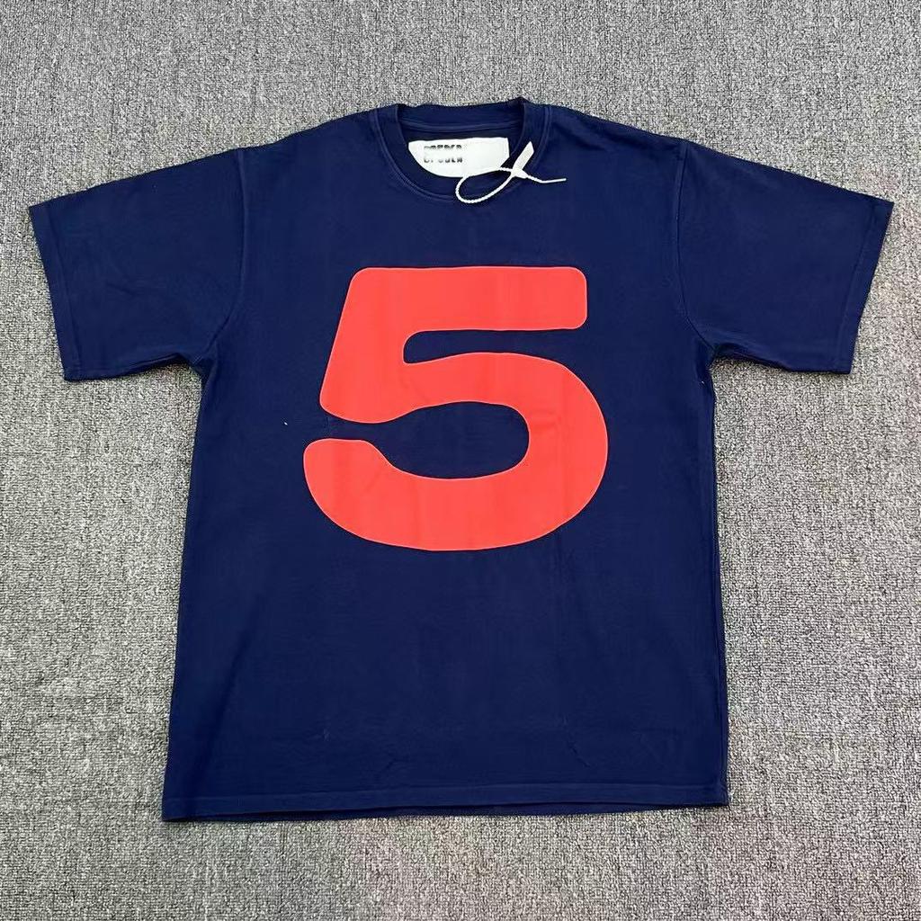 T-shirt Unisex con Stampa di Lettere in Schiuma Hip Hop Euro-Americano: Scollo Rotondo, Manica Corta, Design alla Moda