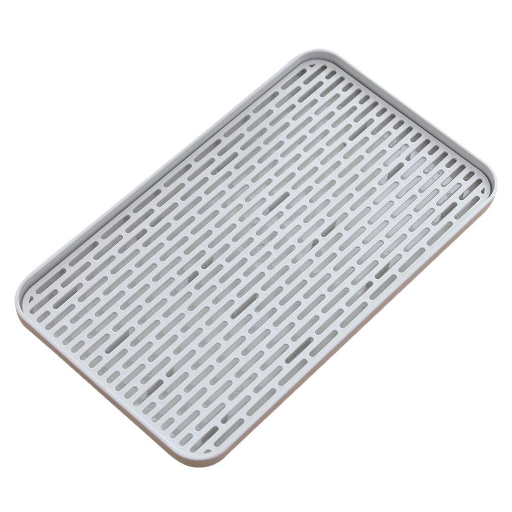 1pc Draining Tray Layer Rectangular Pp Kitchen Drip Rack For Cup Tea Tableware Drying Storage Drain Draining Table Tray Pad