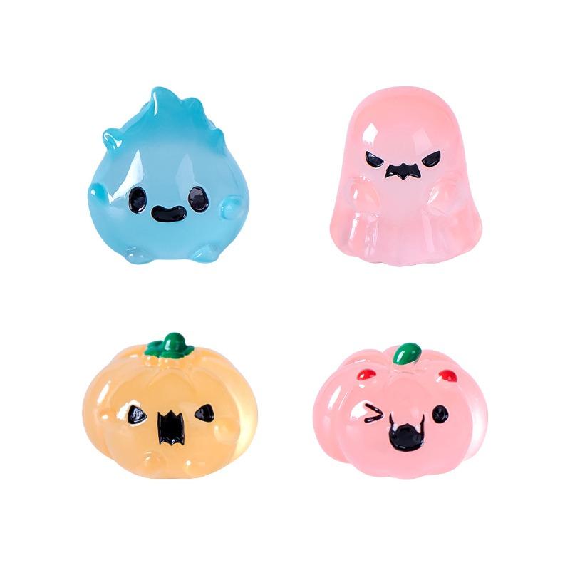 Micro-landscape Cute Glow-in-the-dark Halloween Ghost Pumpkin Decorative Accessories Car Desktop Small Ornaments