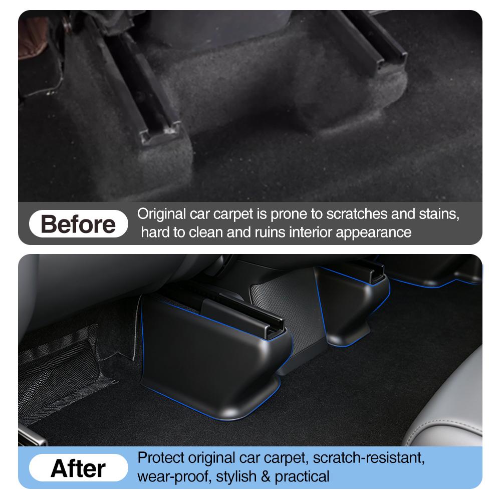 TPE Anti Kick Underseat Full Wrap Guards 6PCS For Tesla Model Y Premium L 2025-2026 Car Interior Accessories