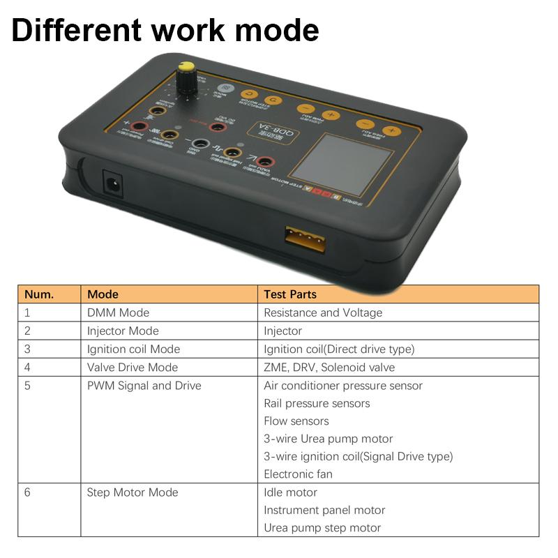 QDB 5A 3A 12~24V Ignition Coil Test Injector Tester Automobile Actuator Fault Detector Stepper Motor Instrument Diagnostic Tools
