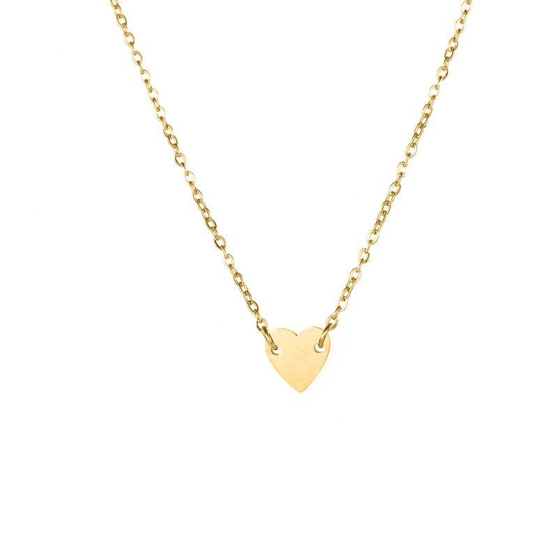 

Emanco Ornament Supply Fashion New Style Collarbone Necklace Female with Hearts Korean Pendant Gold Plated Stainless Steel Necklace Necklace Gold