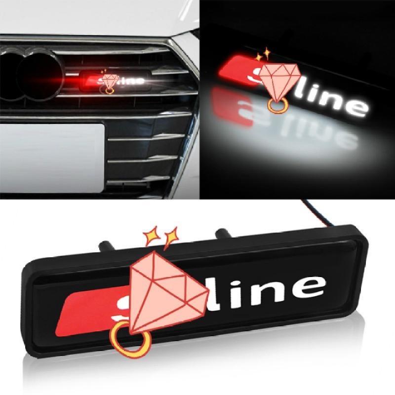 

Хромированная эмблема решетки переднего капота, светодиодные декоративные огни для a3 a4 a5 a6 s4 s5 s6 s7 q3 q5 q7 c5 c6 b6 b7 b8, 1 шт.