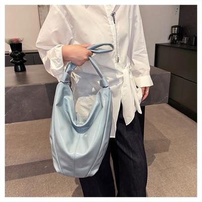 Nischendesign Lazy Wind Weiches Leder Bucket Neue Mode Schulter Achseltasche Große Kapazität Tragetasche