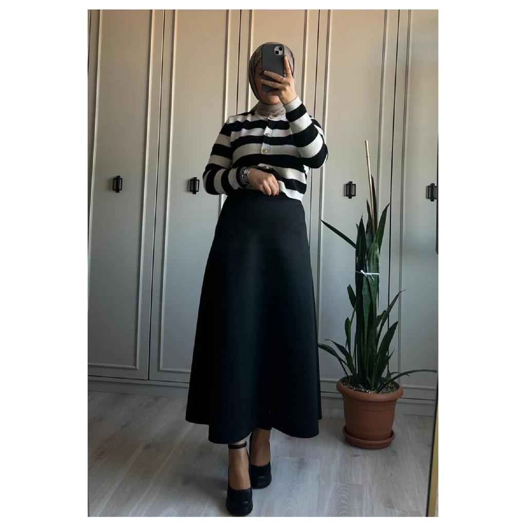 Fusta evazată Sukuba Puff Hijab