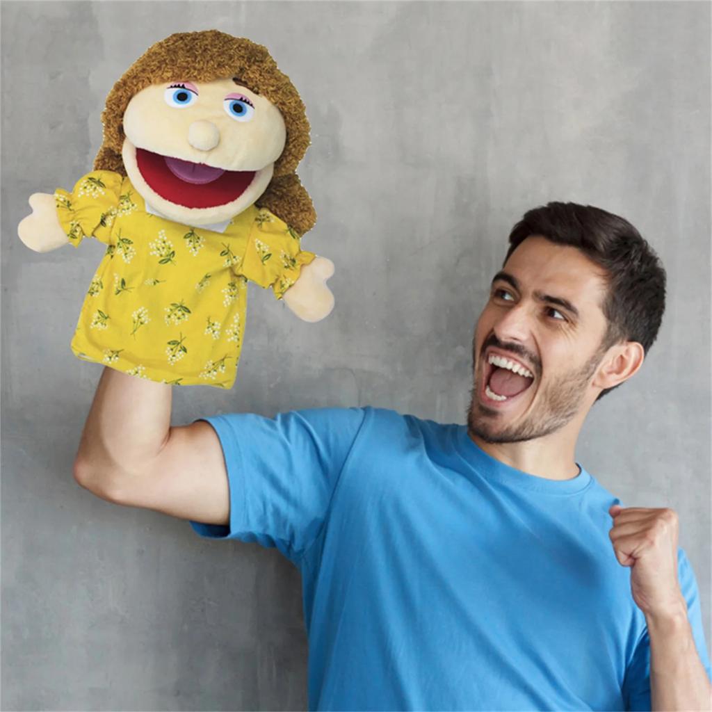 בובות כפפה קטיפה ממולאות בובות פה נפתח צעצועים צעצועי משחק תפקידים משפחתיים בובות לילדים סיפורים בובות קאוואי מתנה