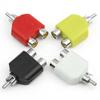 Plug Converter Audio Converter Audio Adapter Audio Cable Y Adapter Connectors Plugs RCA to 2 RCA