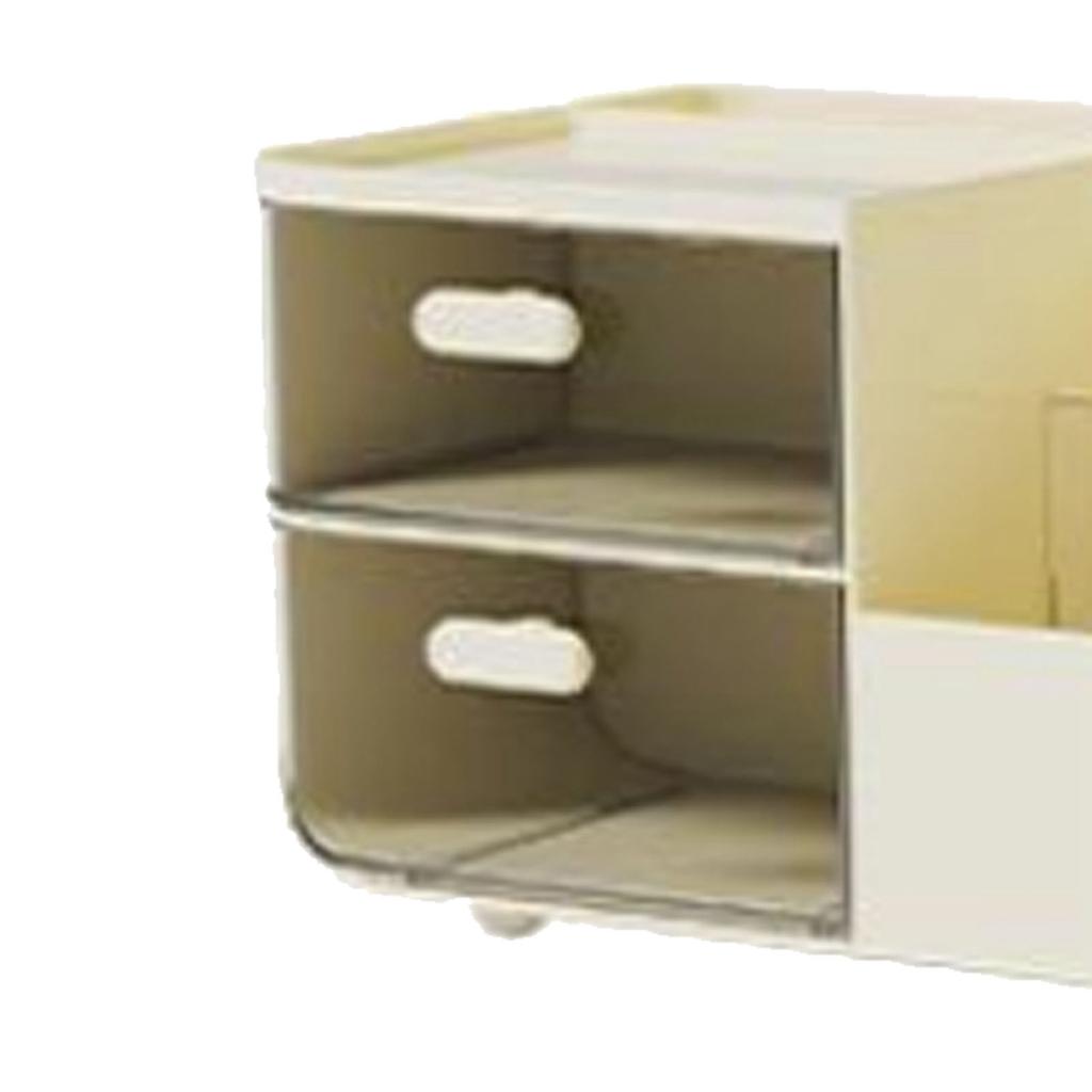 Makeup Organizer Multifunctional Skincare Cosmetic Storage with 2 Drawers for Vanity Desktop Cream
