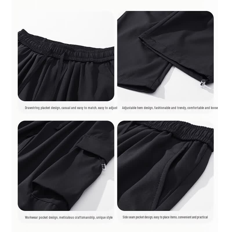 Men's Loose Crinkled Cargo Pants