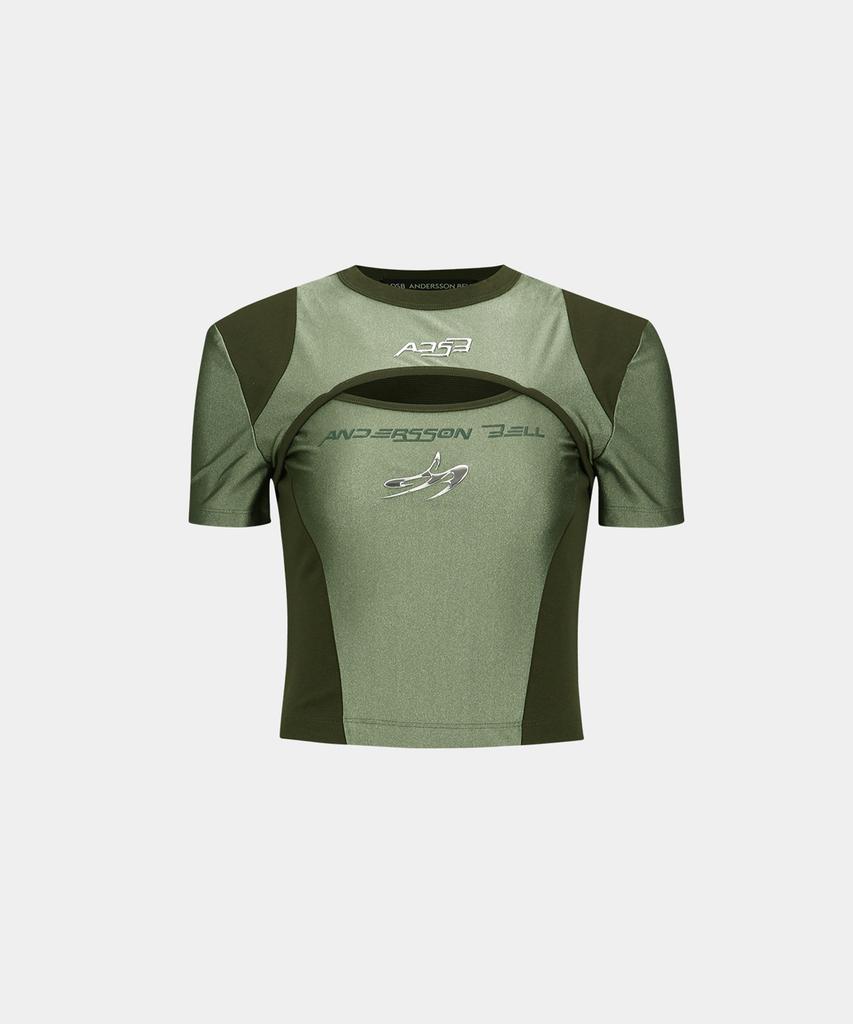 ADSB ANDERSSON BELL (Essential Cutout Racing T-Shirt Atb1097W(Khaki)