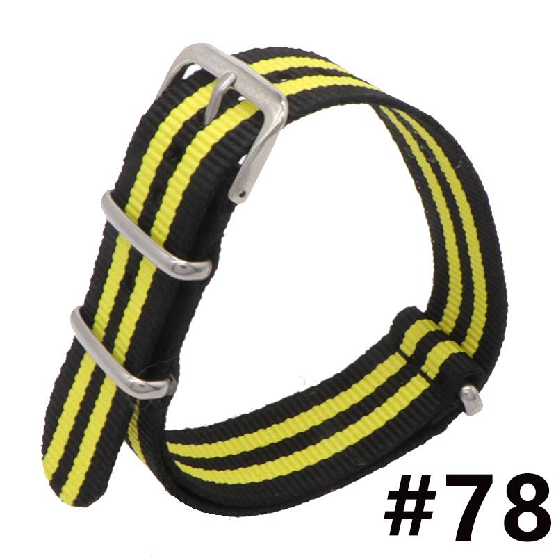 18MM 20MM 22MM Nylon Watch Band Sport Casual Straps Replacement With Stainless Steel Buckle For Men Women's Watch Accessories