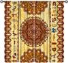 Ancient Egyptian Curtains Eye Horus Golden Hieroglyphs Print Window Treatments Living Curtain Vintage Made Of Polyester Washable