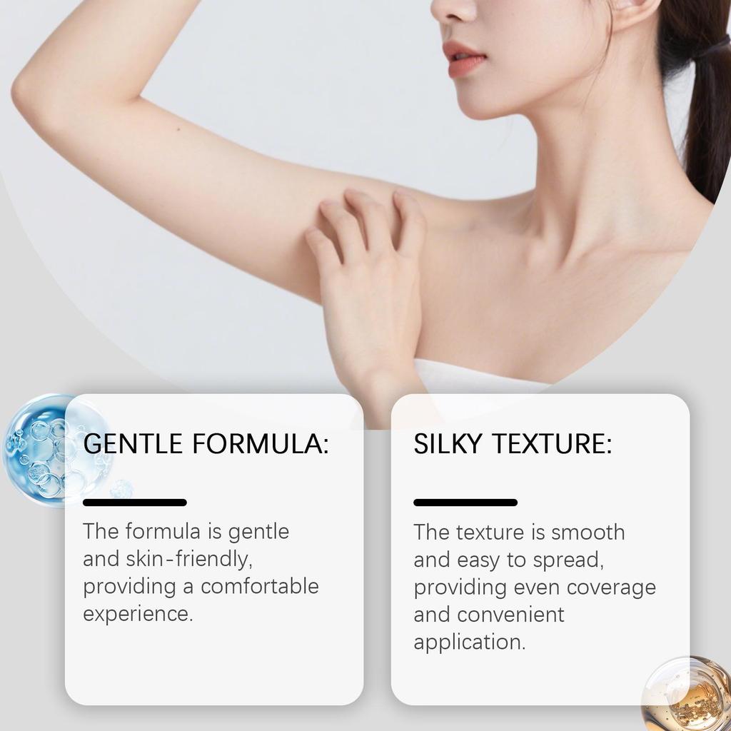 OCEAURA Silky Smooth Hair Removal Cream for Gentle Body Cleansing and Fine Hair Removal.