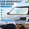 For Nissan Pathfinder Foldable Front Windshield Sun Shade UV Reflective Sun Protection Cover Car Interior Accessories
