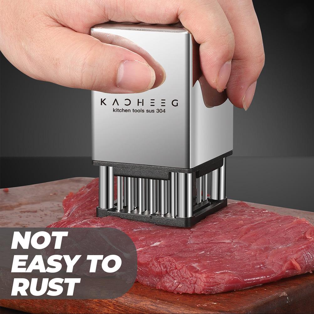 Meat Grinder Stainless Steel Hammer Mallet Pounder Tenderizer Machine Silver Tool