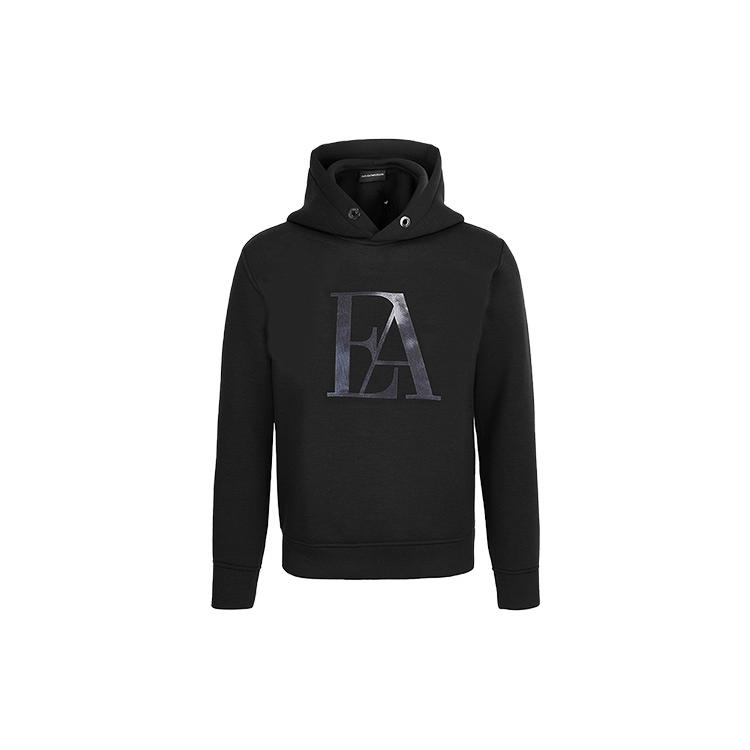 EMPORIO ARMANI EA Sweatshirts Men's Black Hooded Moderate Regular 6H1MA9-1JDSZ-0999