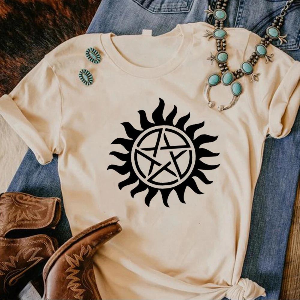 Supernatural T Shirt Women Comic Japanese Top Female Harajuku Clothes Clothes
