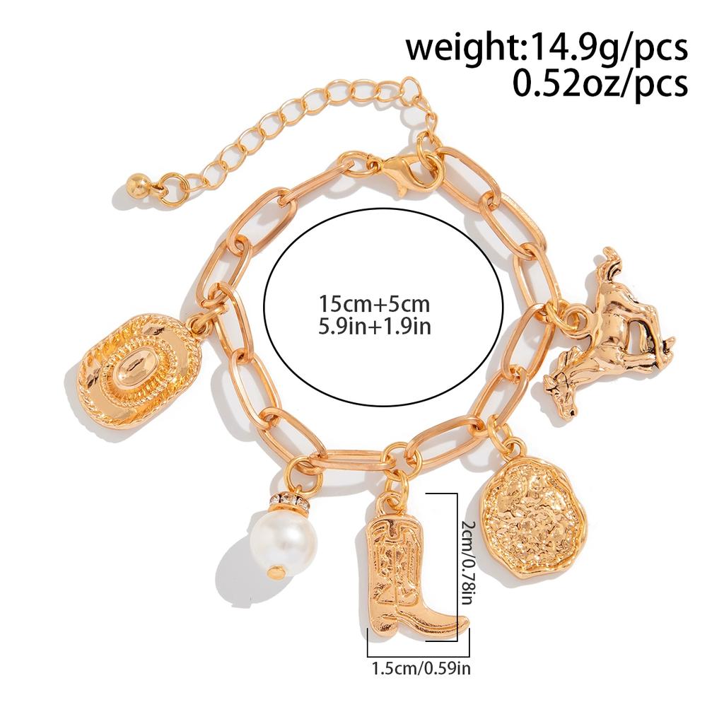 Trend Exaggerated Necklace Bracelet Fashionable Beach Style Niche Design Female Hip Hop Shell Light Collarbone Chain