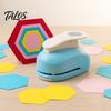 Portable Craft Punch Hexagon Paper for Crafts, Professional Hole Puncher, Scrapbook Handheld Shape Puncher DIY Arts Cardboard, Greeting Cards Metal