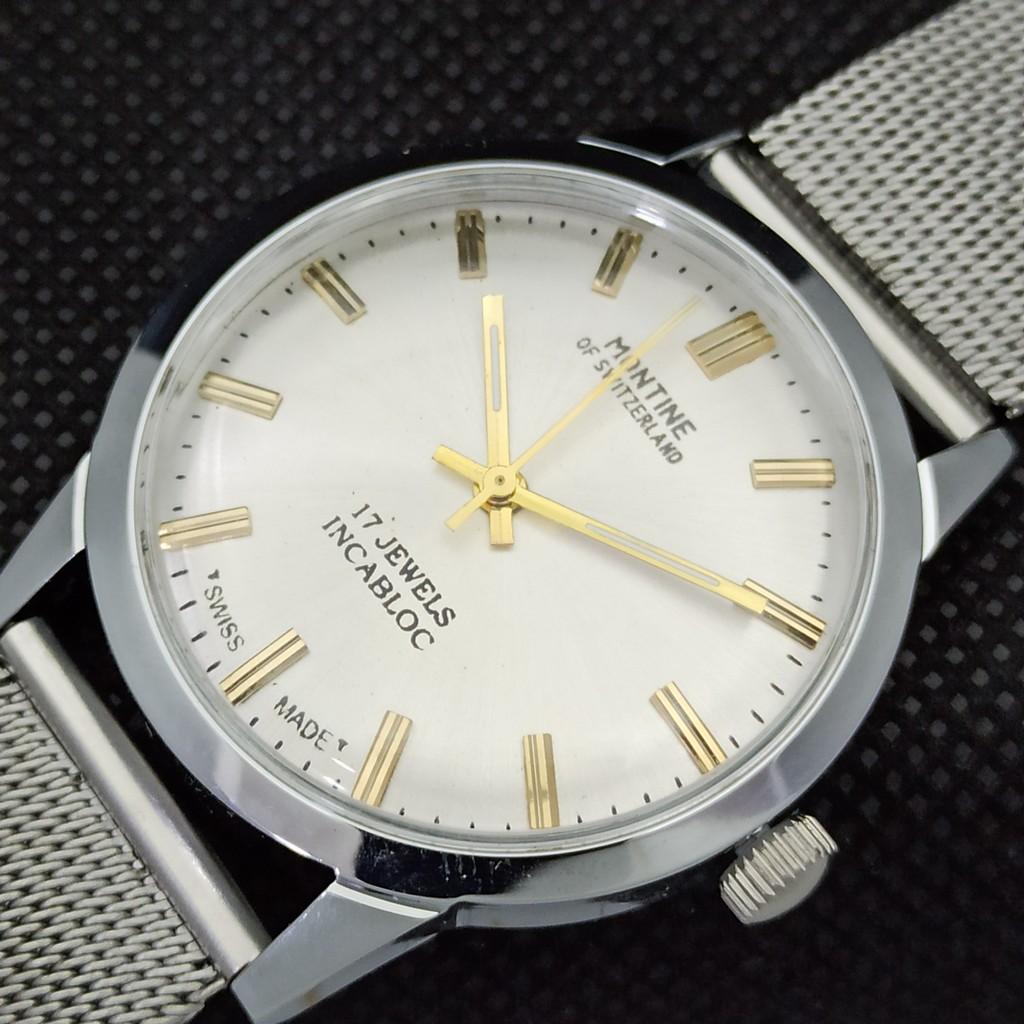 REFURBISHED GENTS MONTINE 17 JEWELS INCABLOC WINDING SWISS WATCH A285416-5 MontineQ-a285416-1