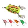 2.7CM/3.2G Mini Leurre Grenouille Souple avec Hameçon Anti-Herbes Lame Spinner PVC Artificiel