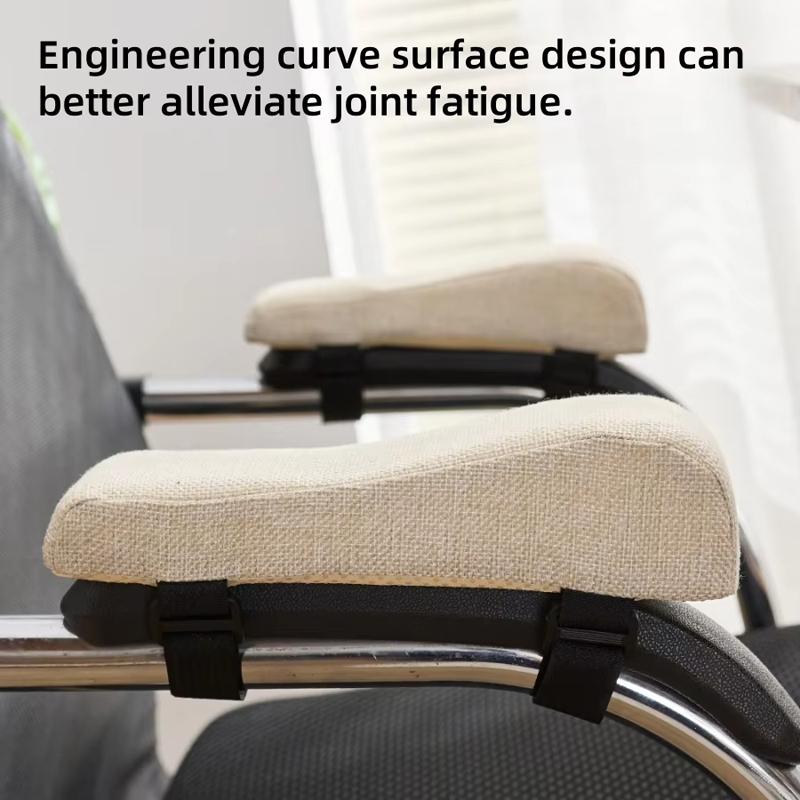 Cotton Linen Foam Elbow Pillow Chair Armrest Pad Support Arm Rest for Office Gaming Chair Armrest Chair Cushion Pad Elbow Relief