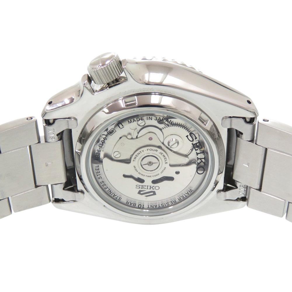 Like New Seiko 5 Sports SBSA221 Stainless Steel Black Automatic Watch with Black Dial 0786 SEIKO 4R36-15D0