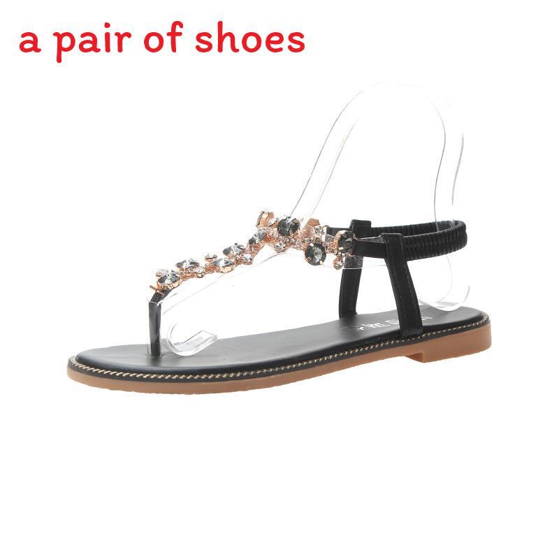 Bohemian Style Roman Sandals For Adults With Water Dazzle Stones And Nonslip Rubber Bottom