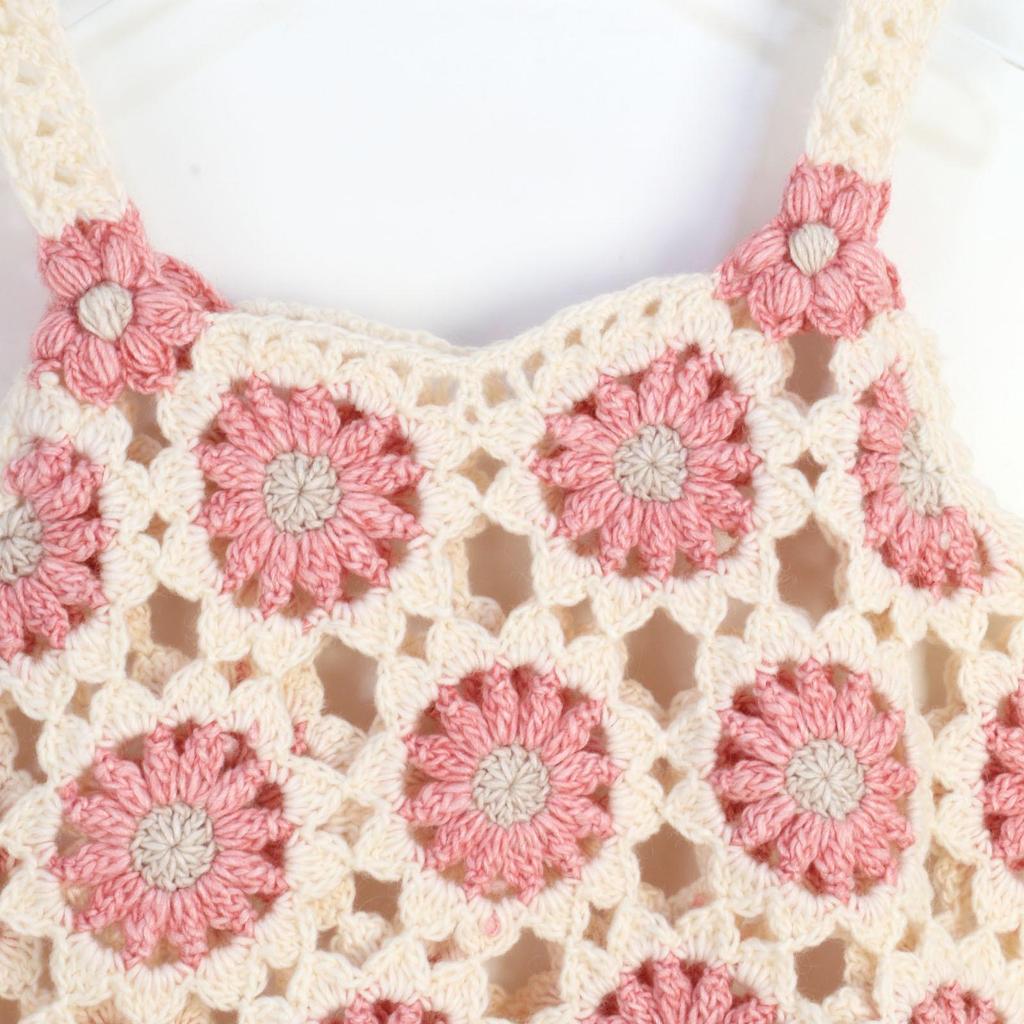 Handmade European-American Crochet Backless Vest: Women's Knitted Sleeveless Sweater Top for Spring/Summer