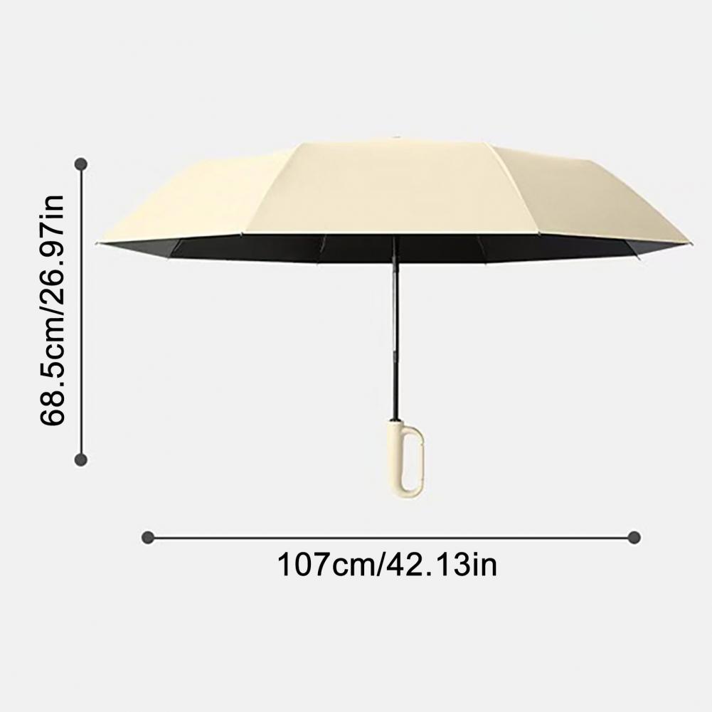 UV Rain Protection Automatic Folding Umbrella Carabiner Handle Windproof 10 Rib Portable Travel Compact Outdoor Gear