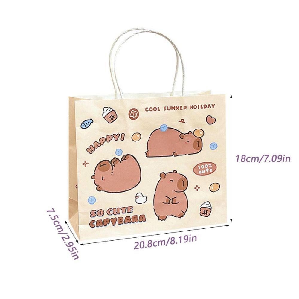 Foldable Handbag Capybara Shopping Bag Durable Storage Bags