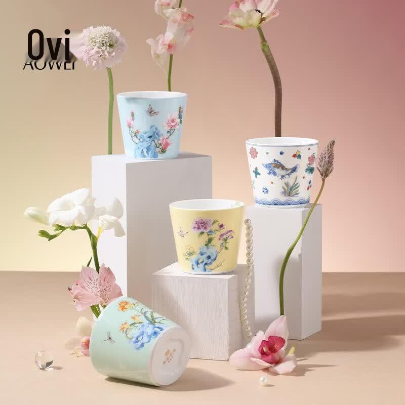 Jingdezhen White Porcelain Hand-Grip Mug