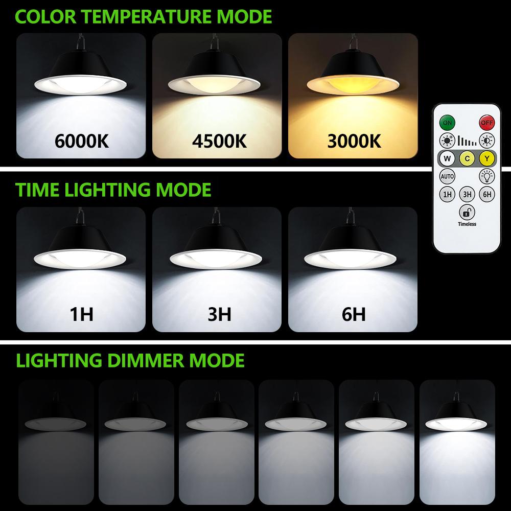 Solar Pendant Light Outdoor IP65 Waterproof Solar Powered Shed Lights Timer Lighting 5 Dimmable Hanging Light For Barn Gazebo
