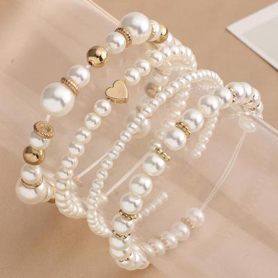 Elegant Parel Hart Armband: Naju BZ1365 Europese & Amerikaanse Mode