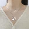  Elegant Flower Fairy Necklaces Stainless Steel Fashion Charm Forest Elf Pendant Chain for Women Lady Party Jewelry Gifts