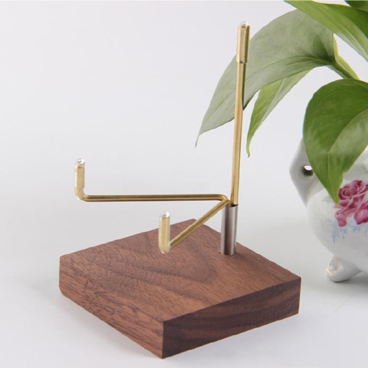 Walnut Crystal Display Holder Multifunction School Office Restaurant Tabletop