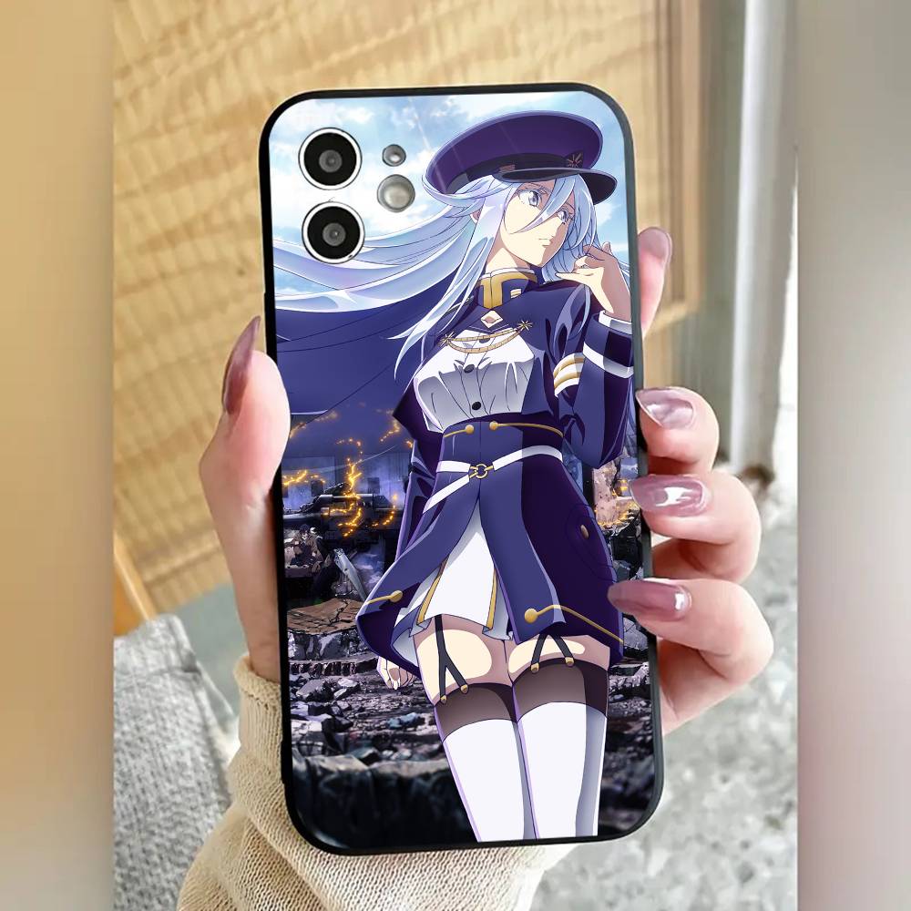 Pretty V-Vladilena Milize Anime 86 Eighty Six Phone Case Cool Black Silicone Soft For IPhone 16 15 14 13 12 11 X XR Plus Pro Max