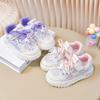 Girls' White Sneakers Children's Lace Bow Casual Shoes2026New Spring and Autumn Fashionable Girls' Sneakers