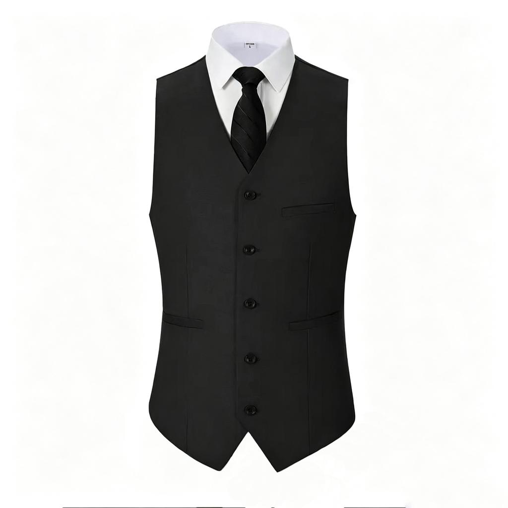 Men's Sleeveless Slim Fit Business Casual Suit Vest for Wedding Man