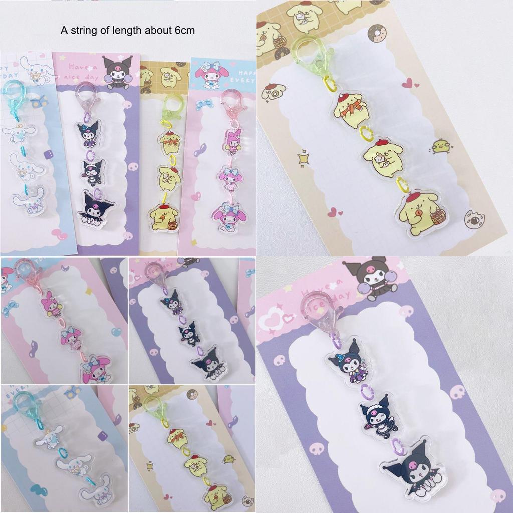 High Quality Sanrio Cartoon Character Keyring Acrylic Keychain
