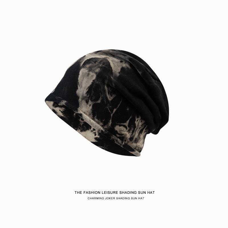 Korean Style Trendy Slouchy Beanie for Women and Men - Thin, Knitted, Youthful Fashion with Applique Design.