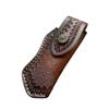 Funda para Cuchillo Plegable de Exterior con Estampado, Portátil, de Cuero, para Cinturón, Protectora, de Cuero Vacuno, Cubierta para Cuchillo, Accesorio DIY Hecho a Mano