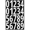 400 Pieces, 3" - Vinyl Number Stickers, Waterproof Stick On Numbers Labels - White Numbers