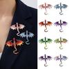 Colorful Rhinestone Enamel Flying Dragon Brooch Animal Dragon Brooch  Home Decoration Gift