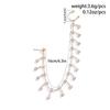 Elegant Rhinestones Fringe Chain Ear Stud Nose Clip Elegant Fake Nose Clip Jewelry Punk Earrings Chain for Women Girl